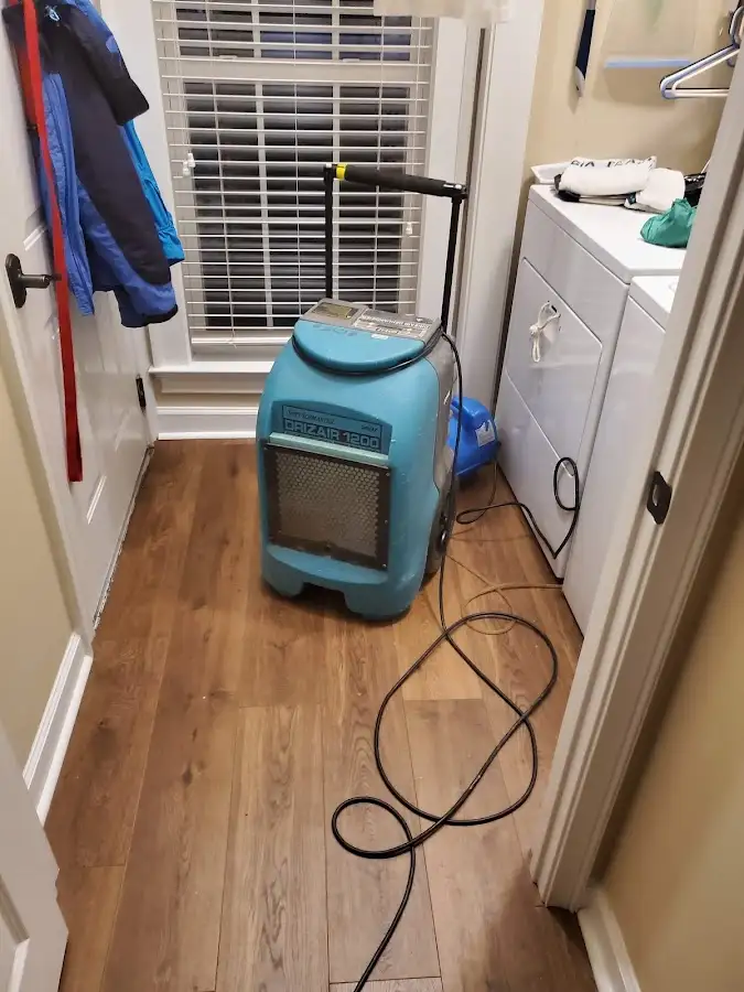Commercial dehumidifier deployed for Flood Damage Cleanup in El Dorado